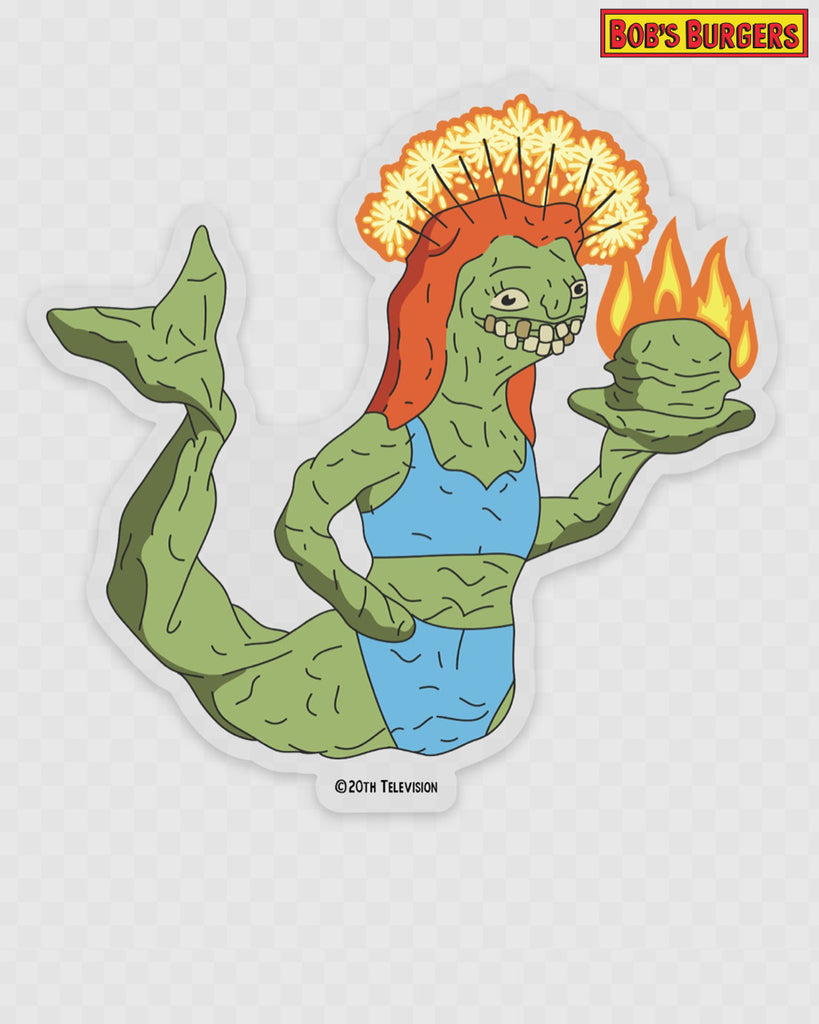 Bob's Burgers Linda's Mermaid Clear Die Cut sticker