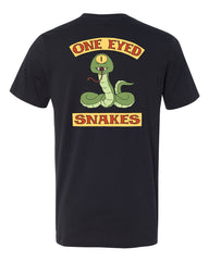 Bob’s Burgers One Eyed Snakes tee – vintage black (*ships end of august)