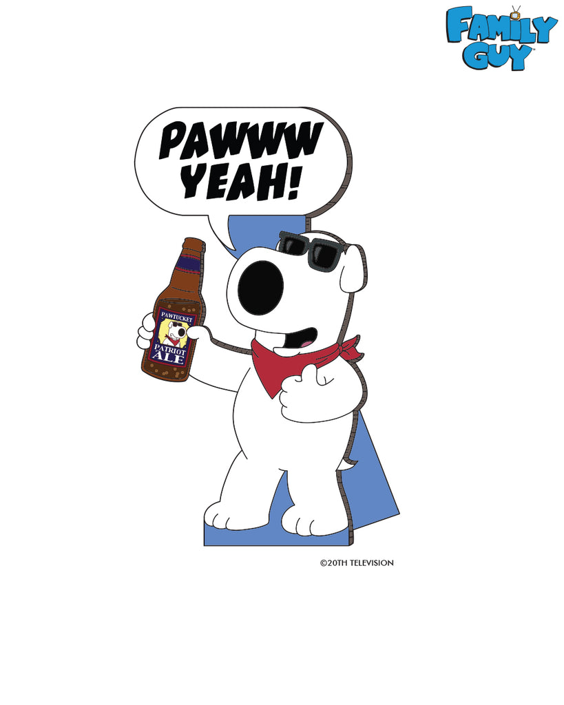 Family Guy - Pawww Yeah!  Clear Die Cut Sticker