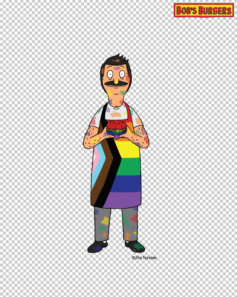 Bob's Burgers Pride - Bob clear die cut sticker