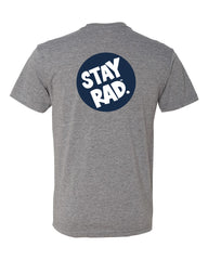 stay rad circle logo shirt (front/back) - mens