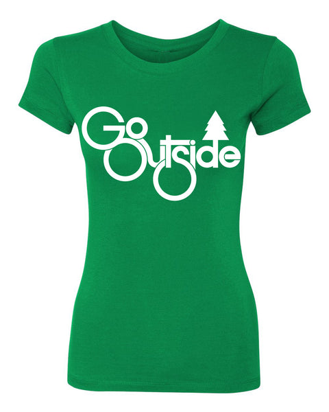 go outside tee - green - (womens) – basekamp / toddland