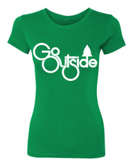go outside tee - kelly green - (womens)