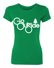 WOMENS go outside tee - kelly green