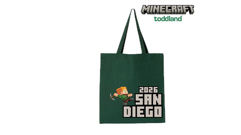 Minecraft - 2026 San Diego Blocks heavy canvas grocery tote - (ships 8/1-8/30)