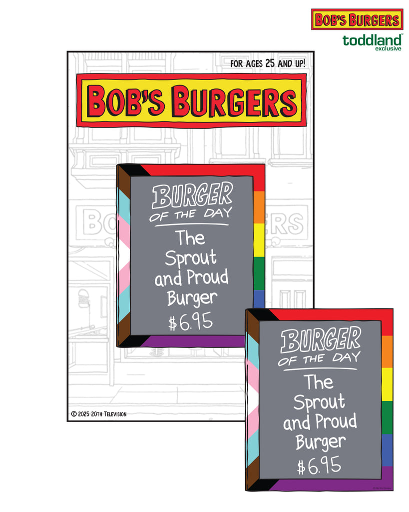 2026 Bob's Burgers Pride - Burger of the Day Sprout and Proud Hard Enamel Pin (*Online to order early July/Summer drop)