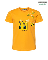 Minecraft - 2025 YOUTH Bee tee - Gold (*ships mid august or sooner)
