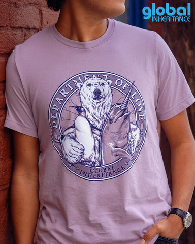 Department of Love Tee - Light Violet (unisex sizing)