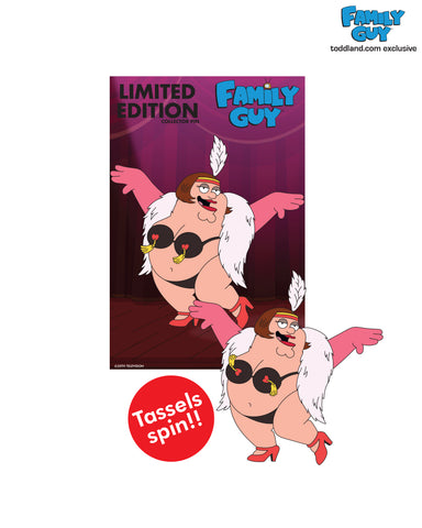 Family Guy - Burlesque Peter w/spinning nipple tassels hard enamel pin
