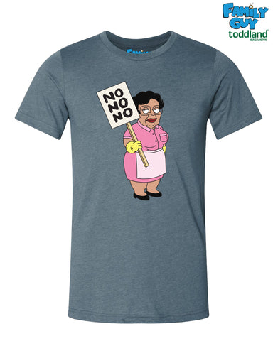 Family Guy - No No No Consuela sign Tee - Heather Slate Blue