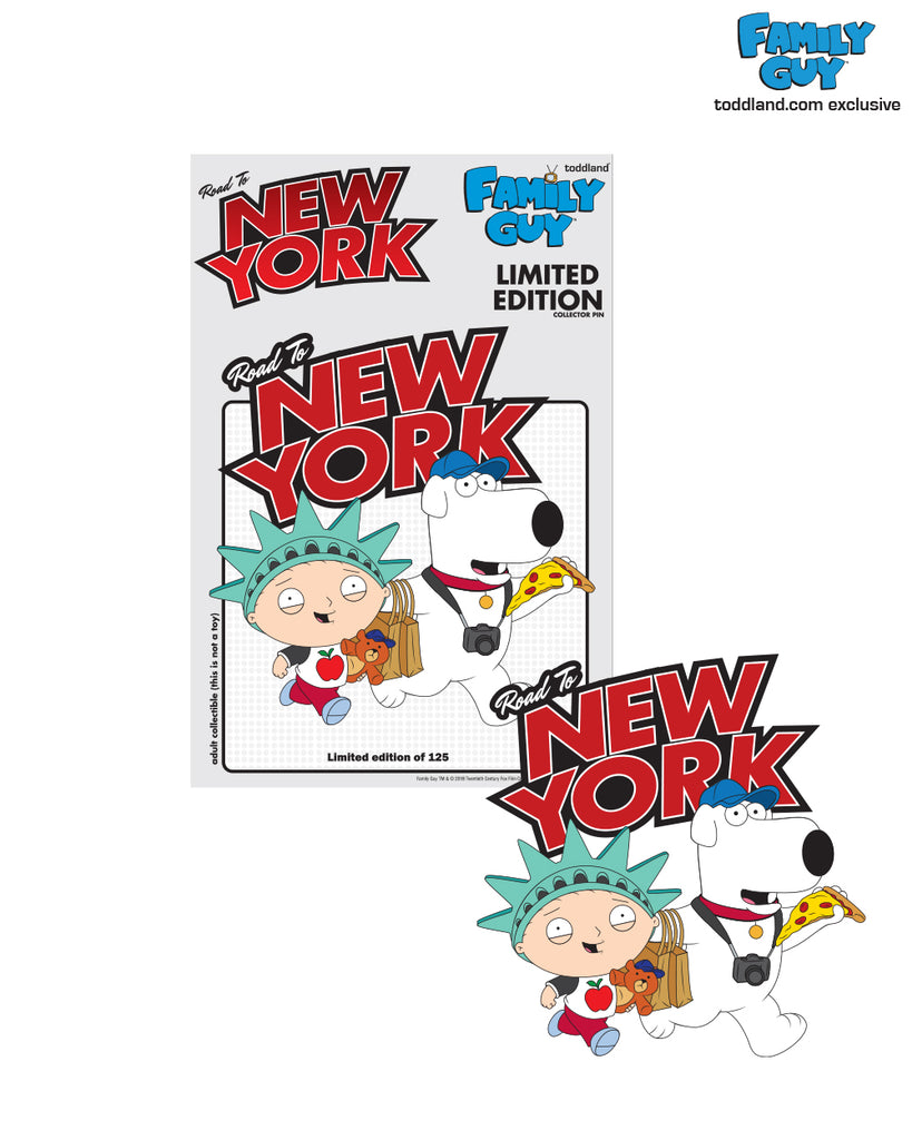 Family Guy - Road to New York 2023 hard enamel pin (ships starting 10/17)