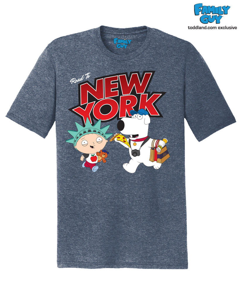 Family Guy - Road To New York 2023 Tee - navy frost triblend (ships starting 10/23)