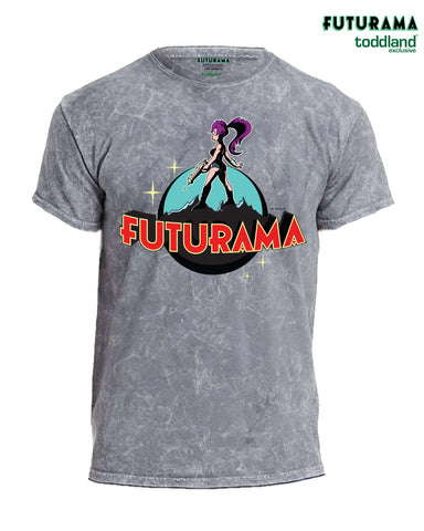 FUTURAMA - Leelarella tee Mineral Wash Gray (*ships mid august or sooner)