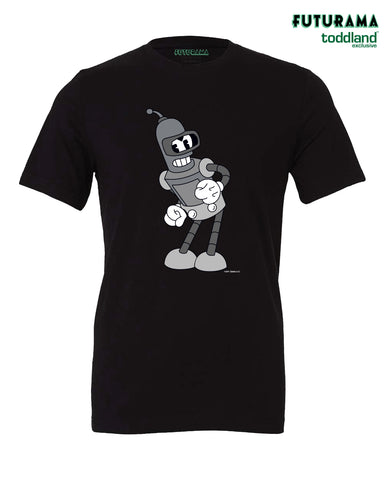 FUTURAMA - "That's All Jerks!" Bender tee - black (*ships mid august or sooner)