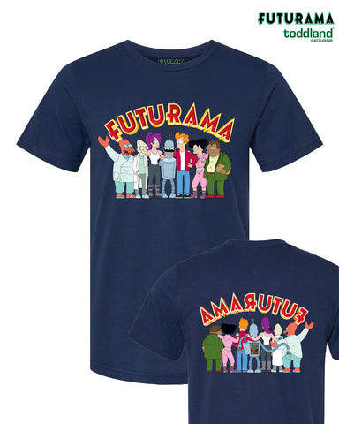 FUTURAMA - Frontsides & Backsides tee - solid navy (*ships mid august or sooner)