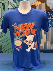 Family Guy - Road to New York tee - Royal/Orange