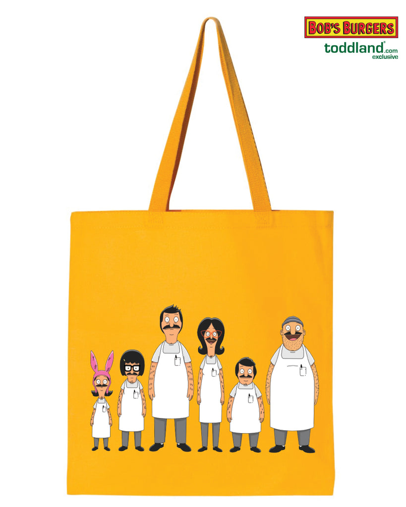 Bob's Burgers - Staches heavy canvas grocery tote - Cheese Yellow (ships 8/1-8/30)