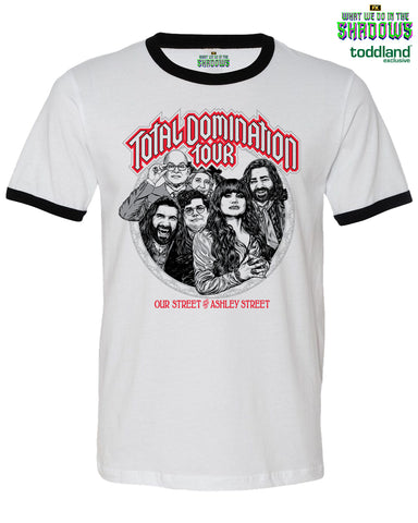 WWDITS - Total Domination Tour ringer tee - White/black (*ships mid august or sooner)