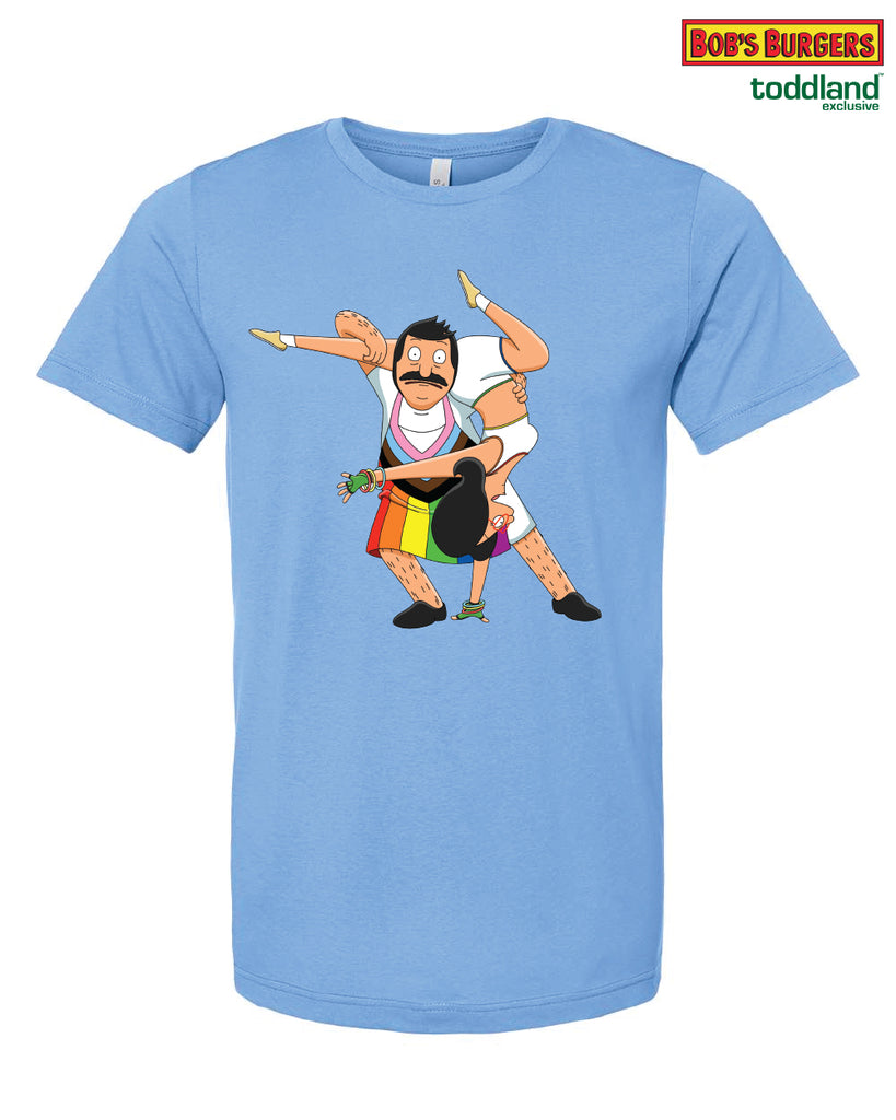 2026 Bob's Burgers Pride - 2026 Bob and Linda Tee (Carolina Blue)