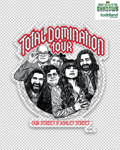 WWDITS - Total Domination Tour clear die cut sticker (*ships mid august or sooner)