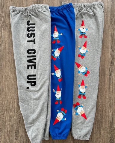 80's Fit Old School Gym Class Sweatpants - (NOT JOGGERS)