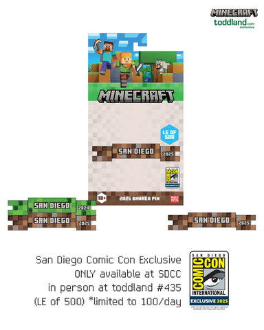 Minecraft - 2025 Banner pin (NOT SOLD OUT - ONLY AVAILABLE IN PERSON AT SDCC)