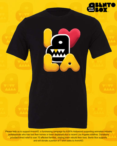 Bento Box - AnimAID/ASIFA-Hollywood I heart LA shirt - Black (*ships end of August)