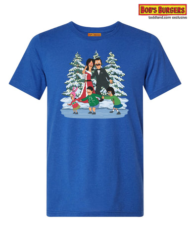 Bobs Burgers - Holiday Family Tee - Solid True Royal