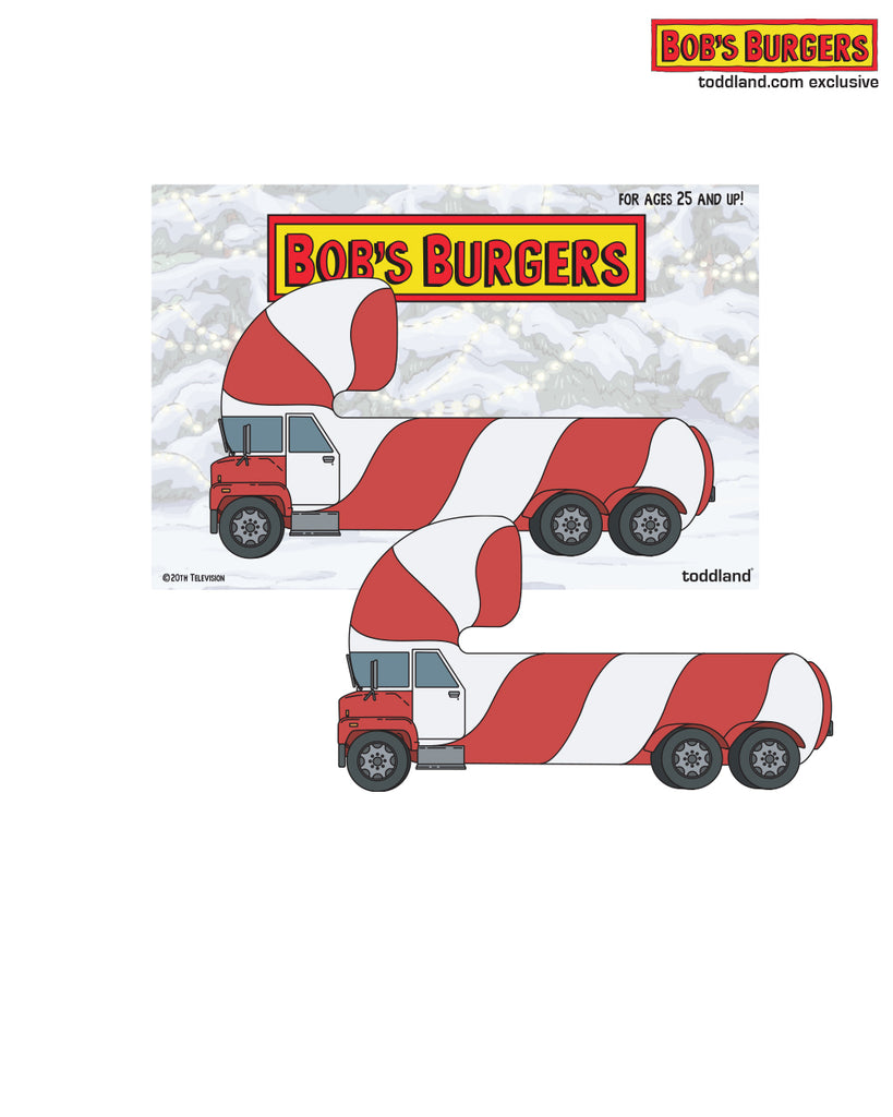 Bob's Burgers - Holiday 2023 Candy Cane Truck enamel pin le125 (starts shipping 12/1)