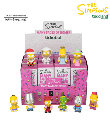 The Simpsons - Kidrobot Many Faces of Homer Blindbox 3" Figures