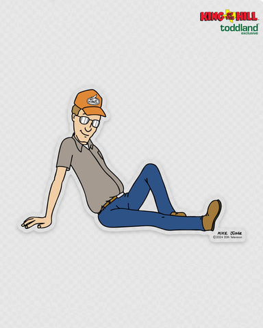 King of the Hill - Mudflap Pinup clear diecut sticker (*ships mid august or sooner)
