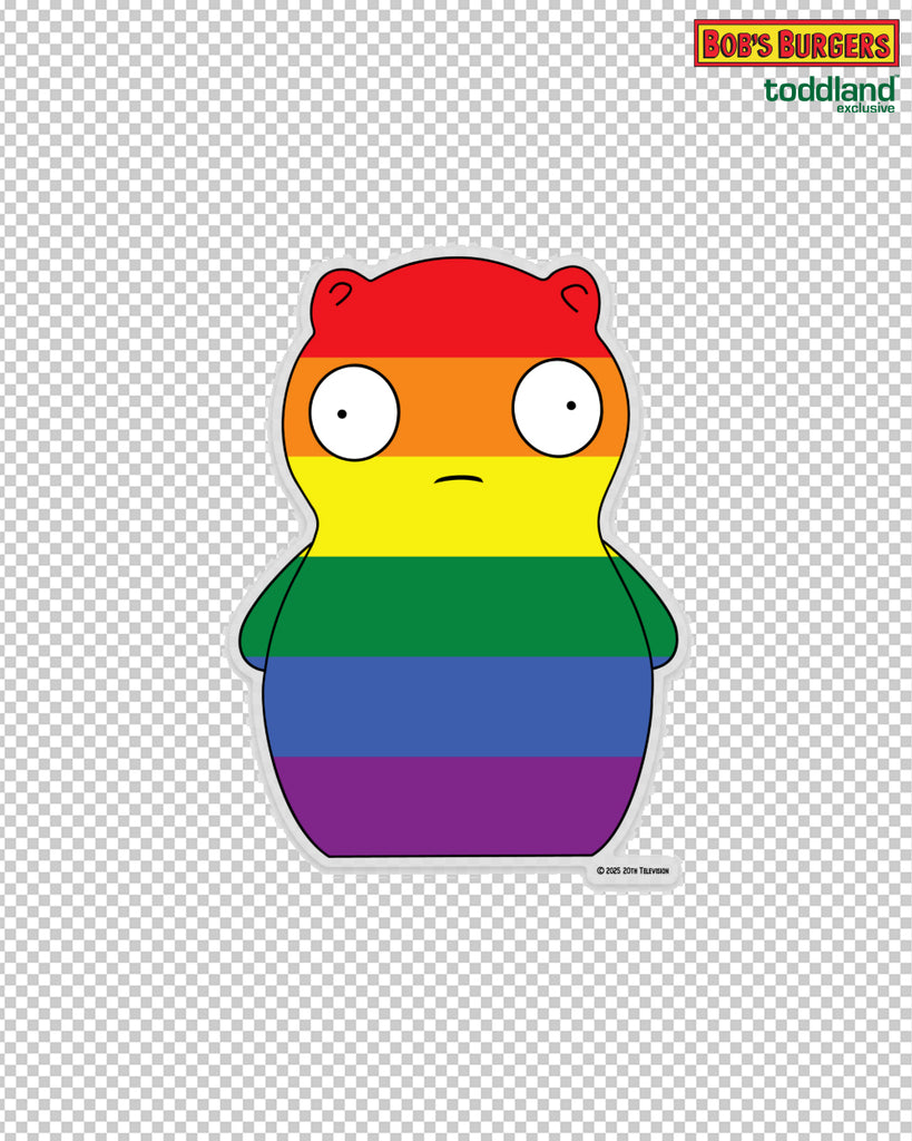2025 Bob's Burgers Pride - Kuchi Kopi clear die cut sticker
