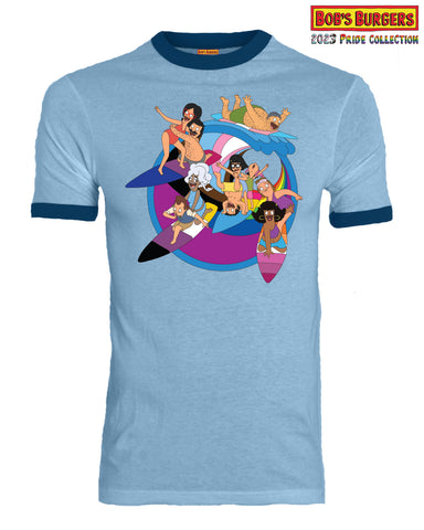 2023 Bob's Burgers Pride - Our Wave Ringer Tee
