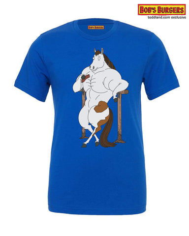 Bobs Burgers - Pepperoni the Buff Pony Tee - True Royal