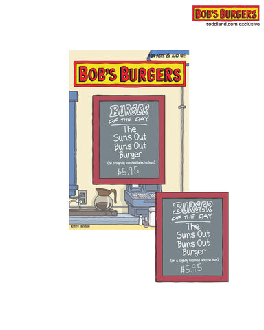 Bob's Burgers - Suns Out Buns Out Burger of the Day hard enamel pin