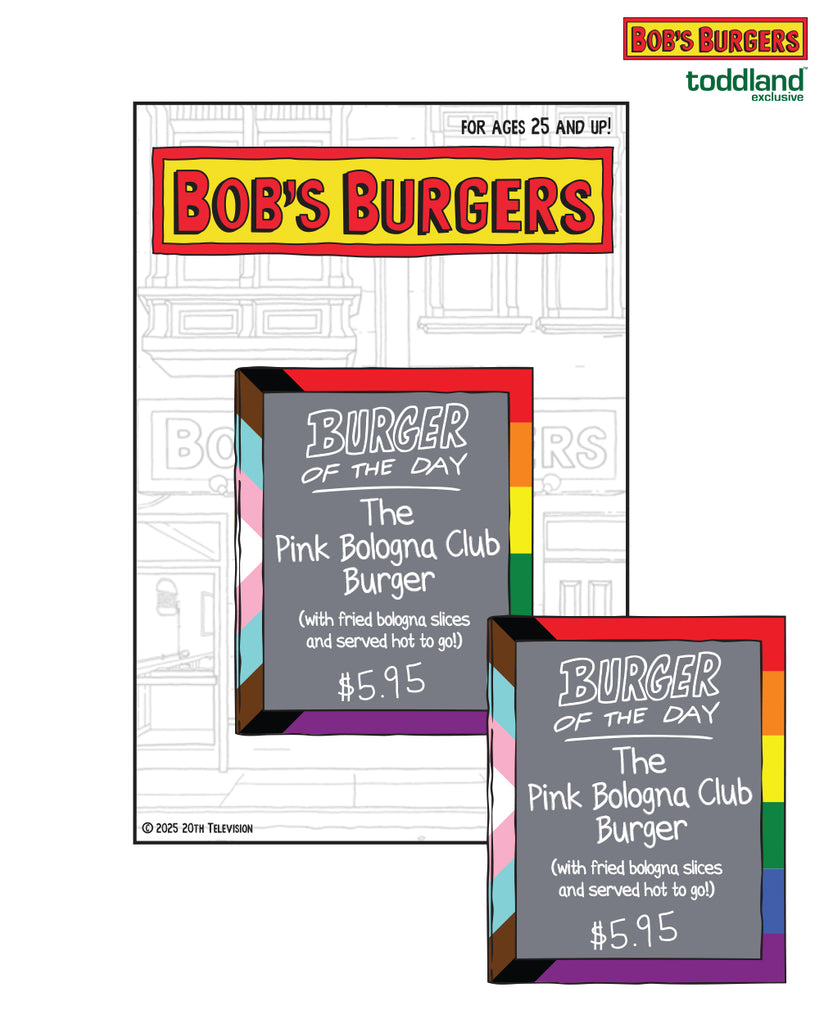 2025 Bob's Burgers Pride - Pink Bologna Club Burger of the Day Pin