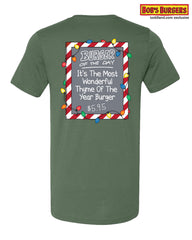 Bobs Burgers - Holiday Burger of the Day Tee - pine green