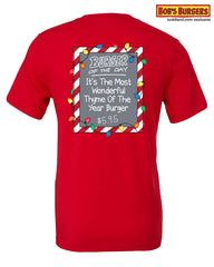 Bobs Burgers - Holiday Burger of the Day Tee - red