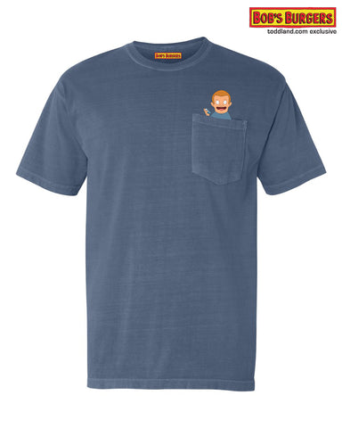 Bobs Burgers - Rudy Pocket Tee - blue jean blue