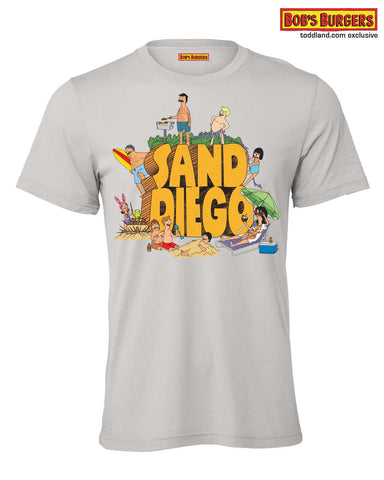 Bobs Burgers - Sand Diego 2023 Tee - solid athletic gray