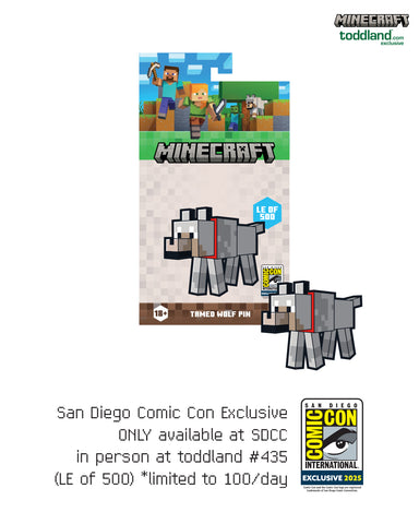 Minecraft - 2025 Tamed Wolf pin (NOT SOLD OUT - ONLY AVAILABLE IN PERSON AT SDCC)