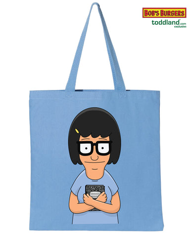 Bob's Burgers - Tina heavy canvas grocery tote - Light Blue (ships 8/1-8/30)