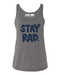 classic stay rad logo tank - womens heather gray tank