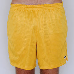 mesh stache (see what we did there) mesh gym shorts - vintage gold