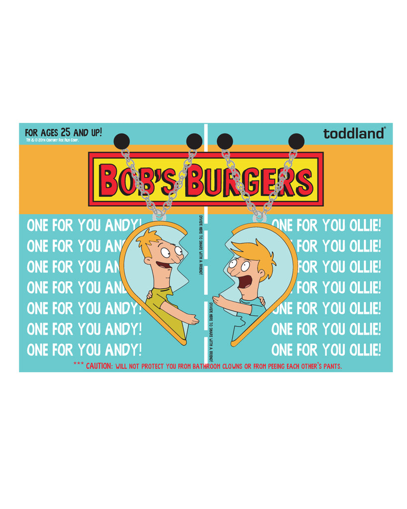 Bob's Burgers Andy&Ollie BFF necklaces