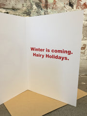 Hairy Holidays!  Ha Ha Holiday Card