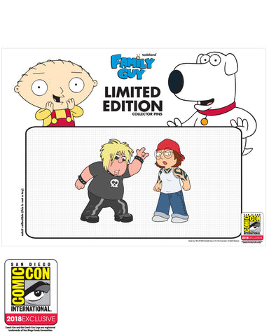 ARCHIVE: SDCC 2018 Exclusive Chris and Meg 2 pack pins LE#100