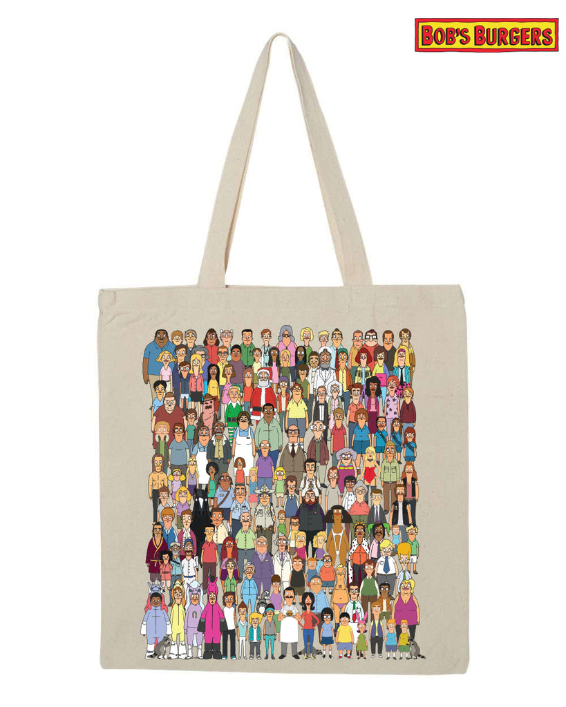 Bob's Burgers Everybody (mostly) heavy canvas grocery tote
