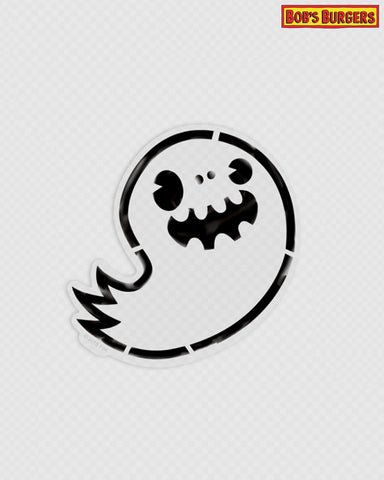 Bob's Burgers ghost boy clear die cut sticker