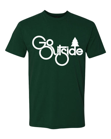 go outside tree tee - forest green - (mens)